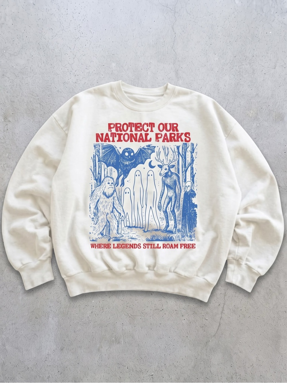 Gildan Protect Our National Parks White
Graphic Sweatshirt